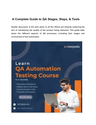 qa automation course in hyderabad