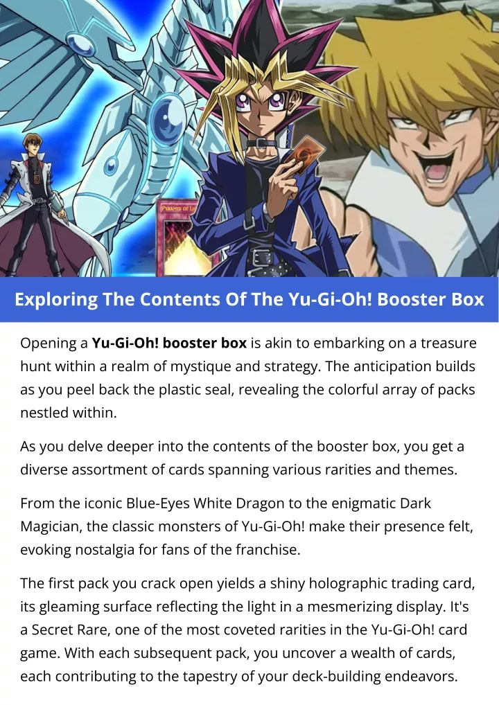 exploring the contents of the yu gi oh booster box