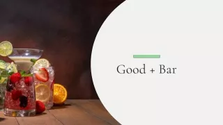 Sustainable event bar service ppt