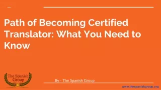 Path of Becoming Certified Translator: What You Need to Know