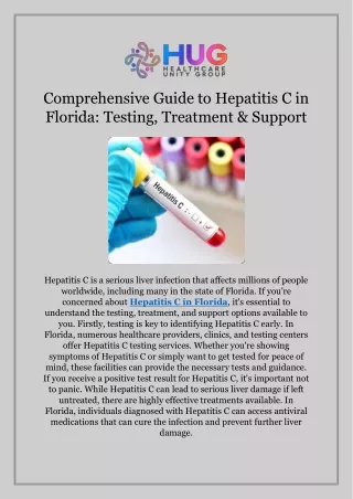 Comprehensive Guide to Hepatitis C in Florida.docx