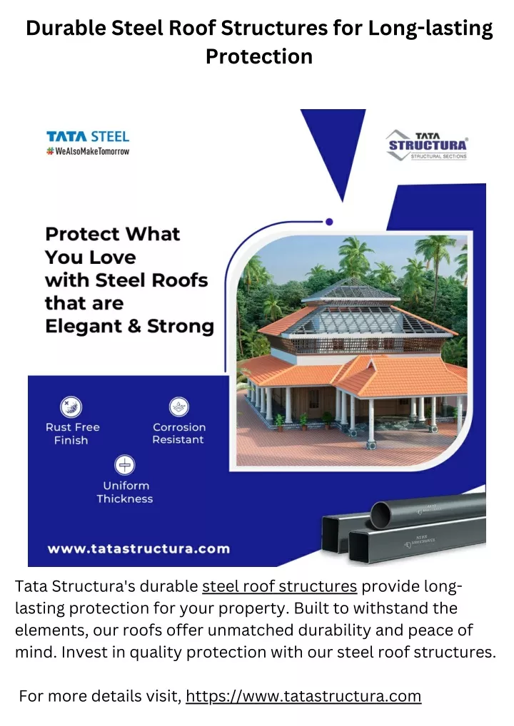 durable steel roof structures for long lasting
