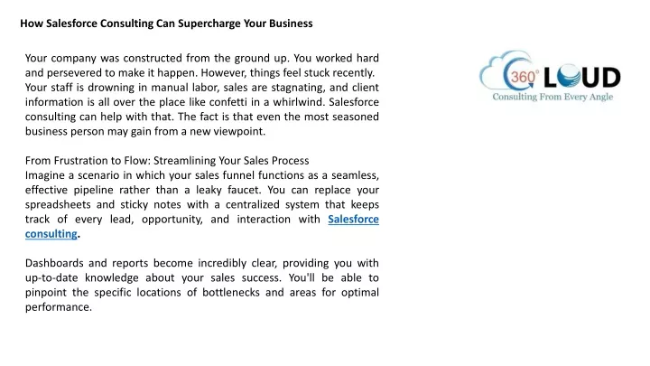 how salesforce consulting can supercharge your