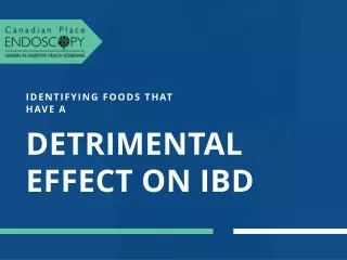 Identifying foods that have a detrimental effect on IBD