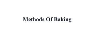 Methods Of Baking