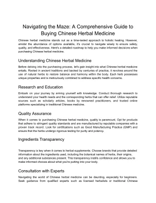 navigating the maze a comprehensive guide