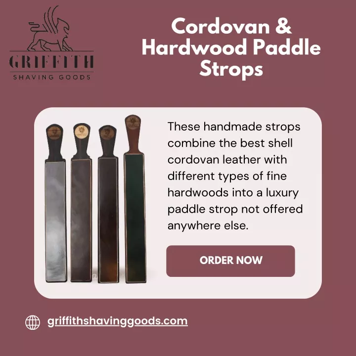 cordovan hardwood paddle strops