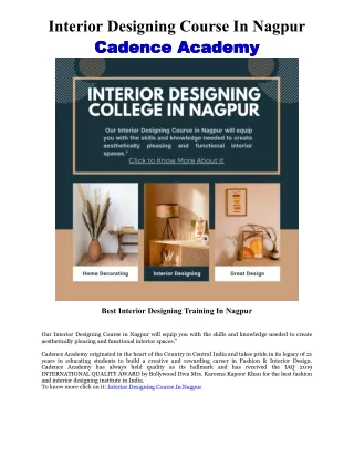 Best Interior Designing Course In Nagpur