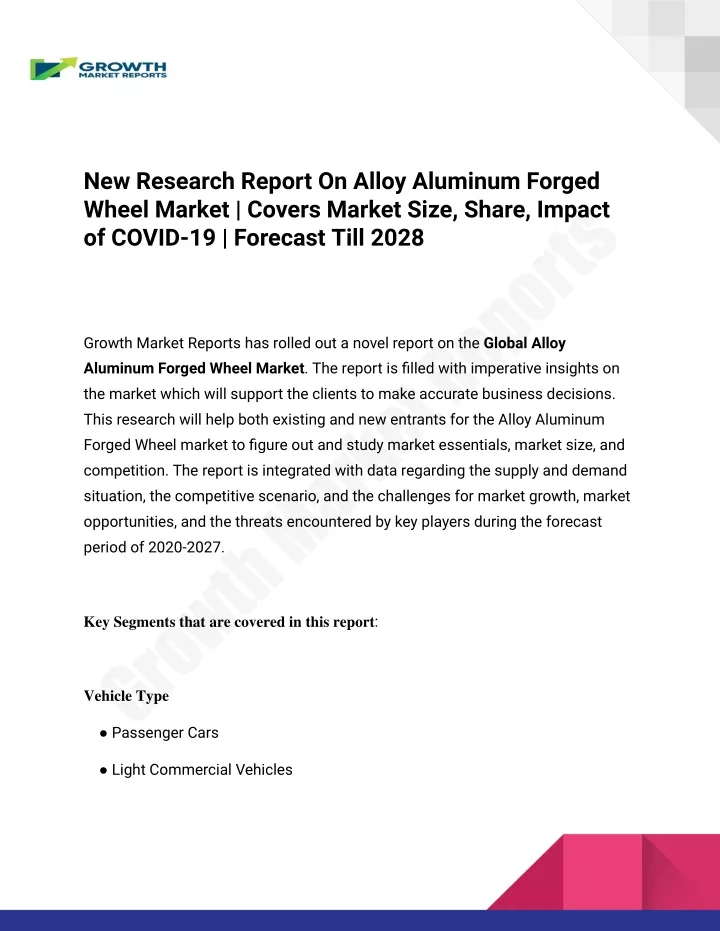 new research report on alloy aluminum forged