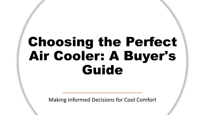 choosing the perfect air cooler a buyer s guide