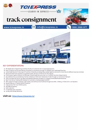 Track Your Shipment Hassle-Free: TCI Express Consignment Tracking at Your Finger