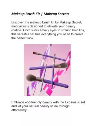 Makeup Brush Kit | Makeup Secrets