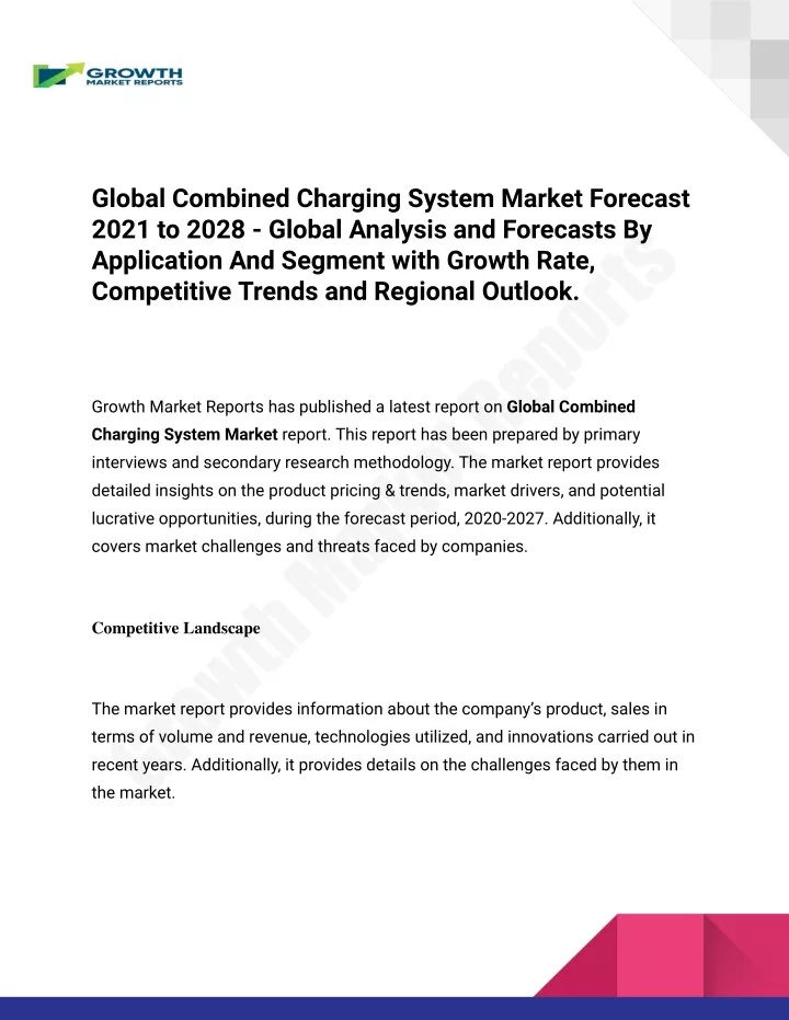 global combined charging system market forecast