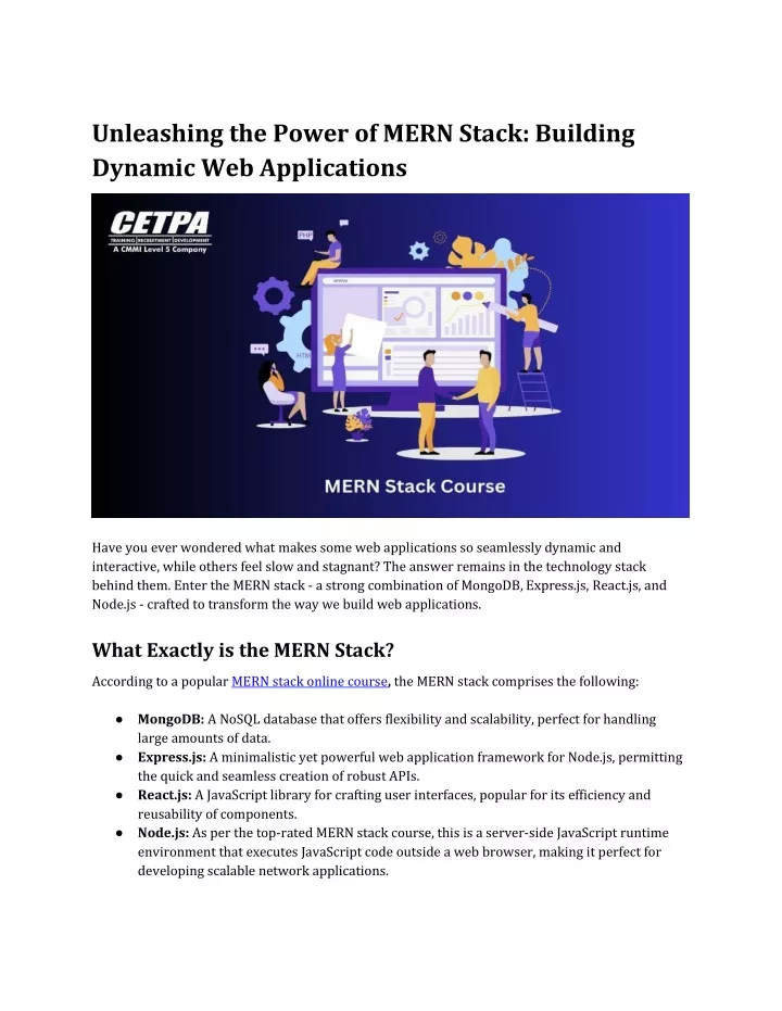 unleashing the power of mern stack building