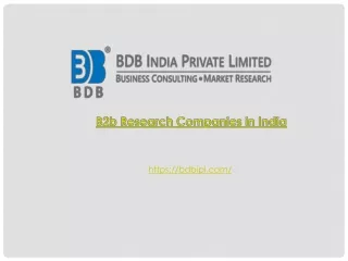 B2b Research Companies in India