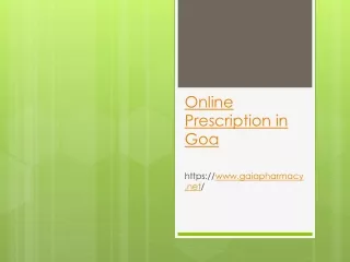 Online Prescription in Goa