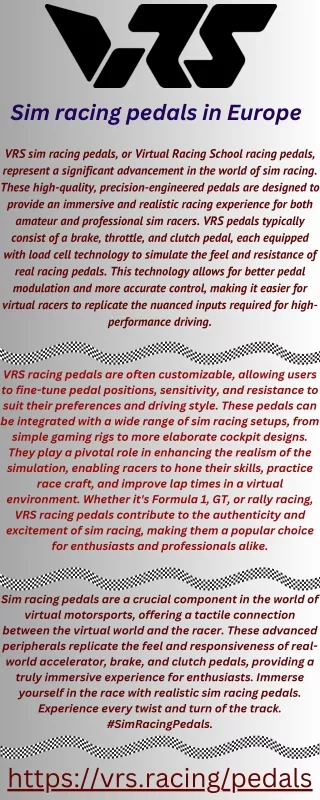 sim racing pedals in europe