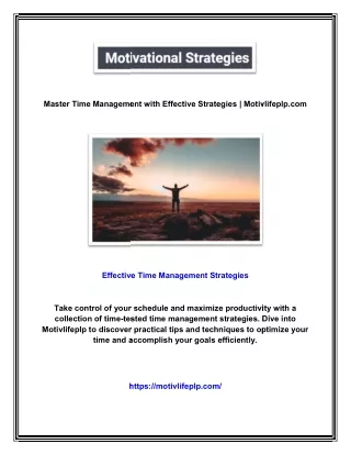 master time management with effective strategie