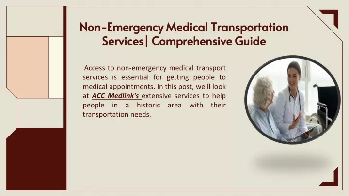 non emergency medical transportation services comprehensive guide