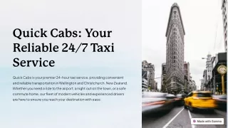 Around-the-Clock Rides: Quick Cabs, Your 24-Hour Taxi Choice