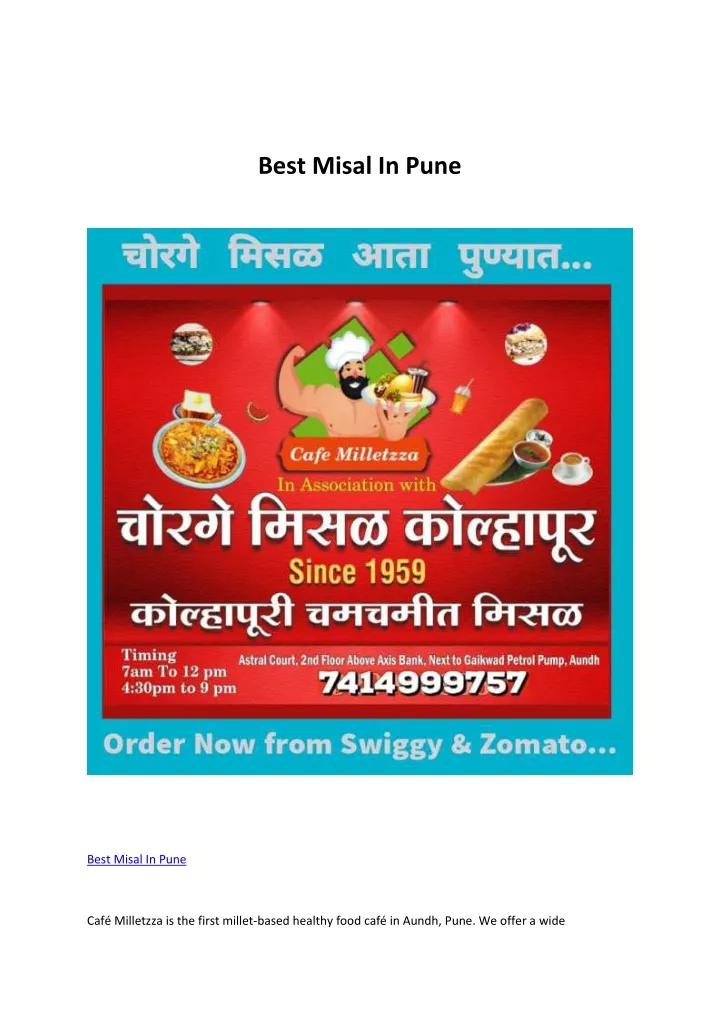 best misal in pune