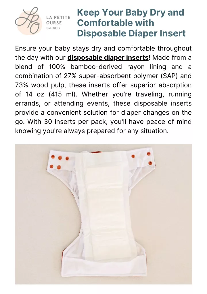keep your baby dry and comfortable with
