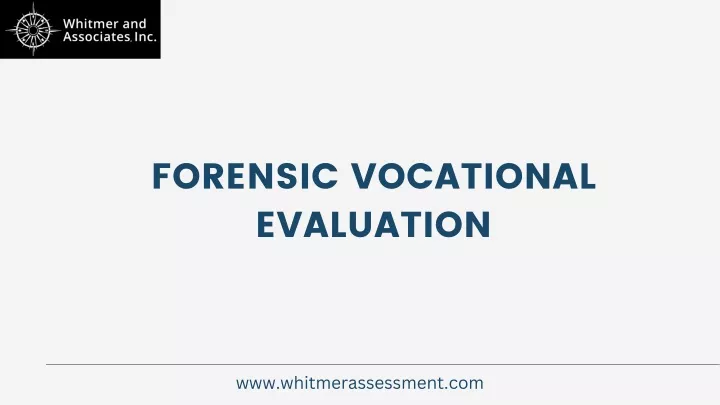 forensic vocational evaluation