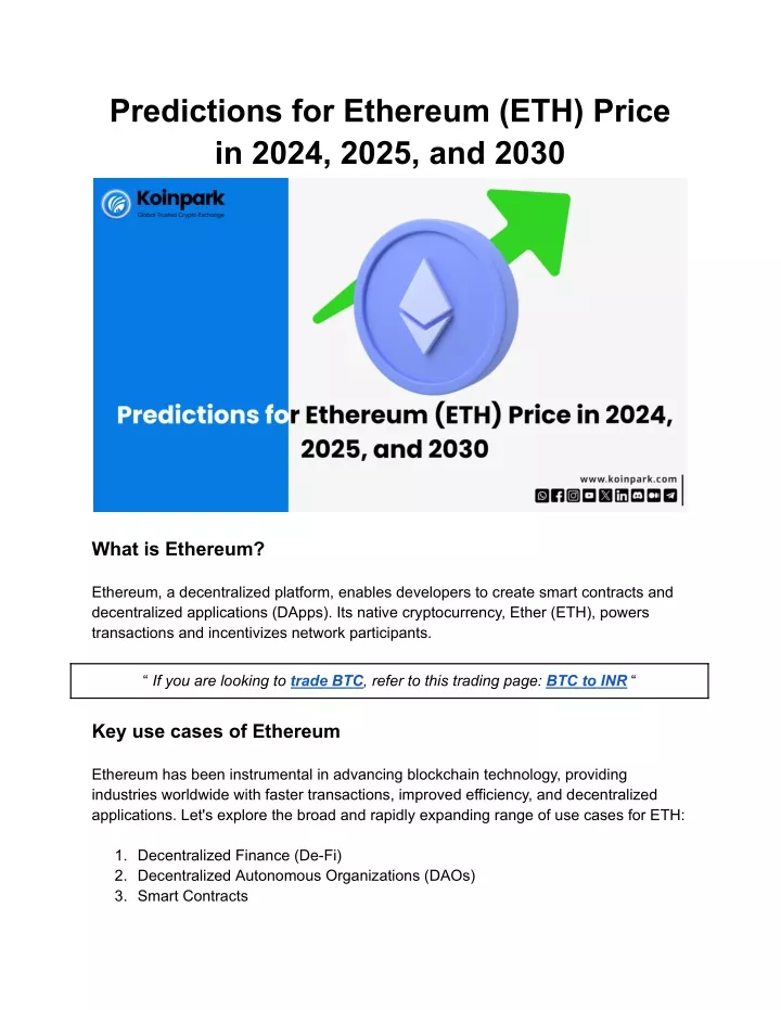 predictions for ethereum eth price in 2024 2025