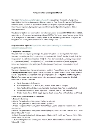 fertigation and chemigation market