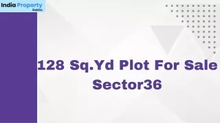 128 Sq.Yd Plot for sale Sector36 Shona