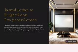 Introduction to Bright Room Projector Screen