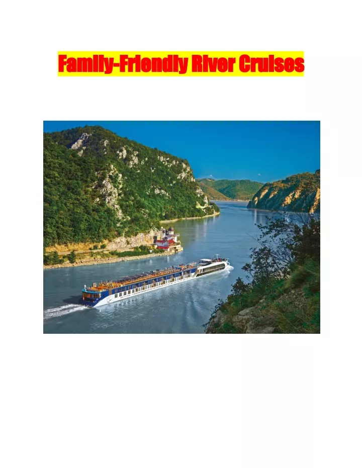 family friendlyrivercruises