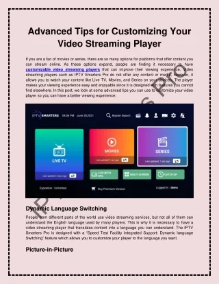 Advanced Tips for Customizing Your Video Streaming Player