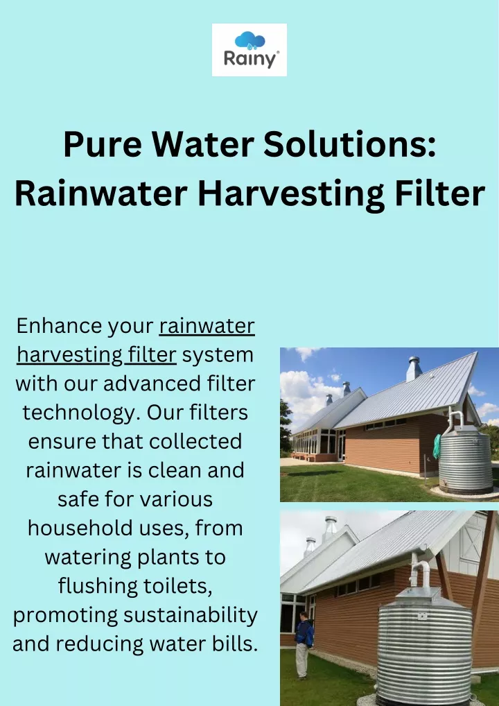 pure water solutions rainwater harvesting filter