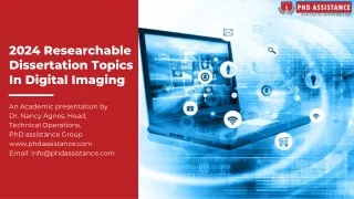 2024 Researchable Dissertation Topics In Digital Imaging