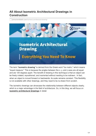All About Isometric Architectural Drawings in Construction