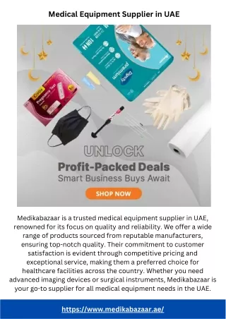 Medical Equipment Supplier in UAE