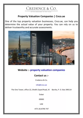 Property Valuation Companies   Cnco.ae