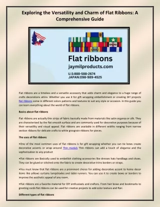 Flat ribbons