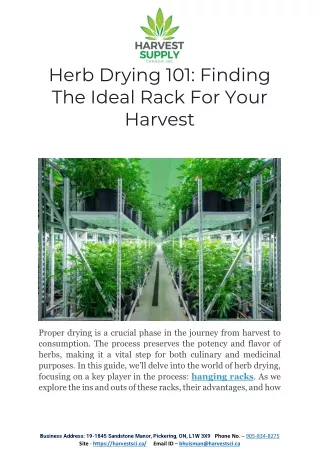 Herb Drying 101 - Finding The Ideal Rack For Your Harvest