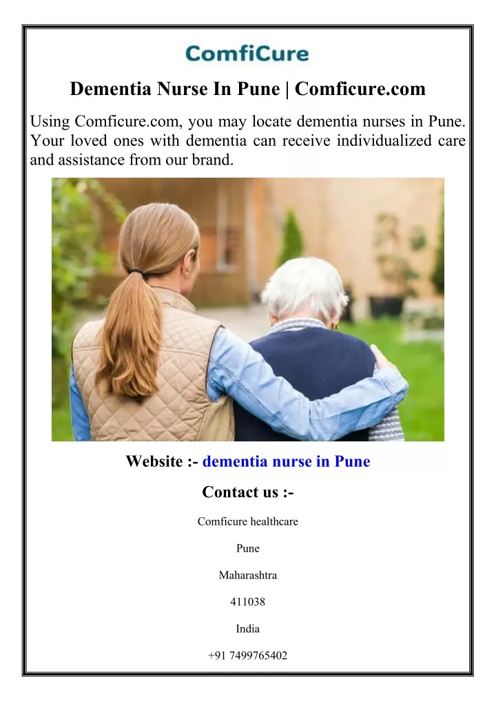 dementia nurse in pune comficure com