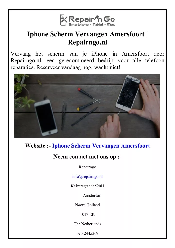 iphone scherm vervangen amersfoort repairngo nl