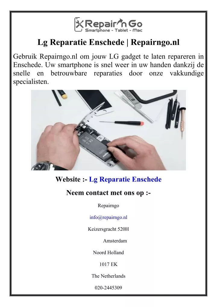 lg reparatie enschede repairngo nl