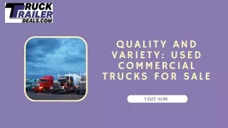 Quality and Variety: Used Commercial Trucks for Sale