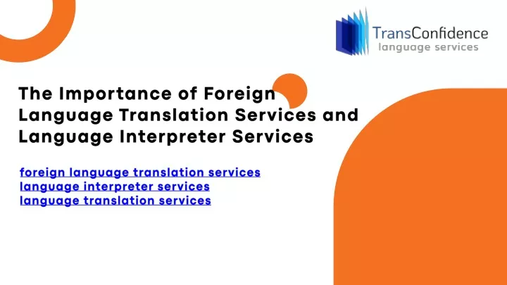 the importance of foreign language translation