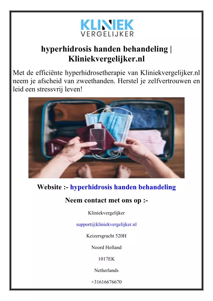 hyperhidrosis handen behandeling