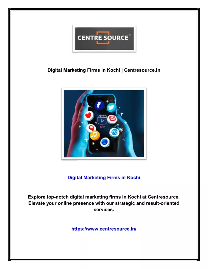 digital marketing firms in kochi centresource