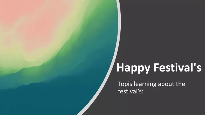 happy festival s