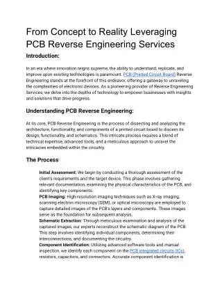 Uncover the Secrets of Technology PCB Reverse Engineering Solutions