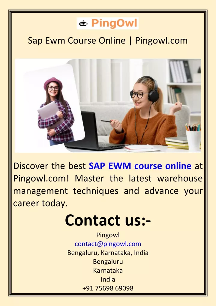 sap ewm course online pingowl com